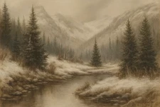 Impressionist Lily Pad Painting Room Decor