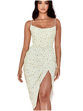 House of CB Daniella Dress size XS Lemon Floral Balcony Corset dress yellow
