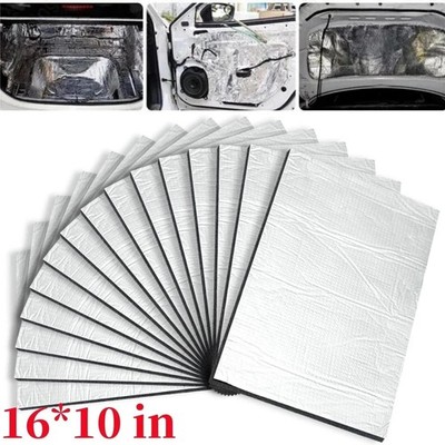 Car Sound Deadener Mat Firewall Heat Shield Insulation Pad For Automotive 10PCS