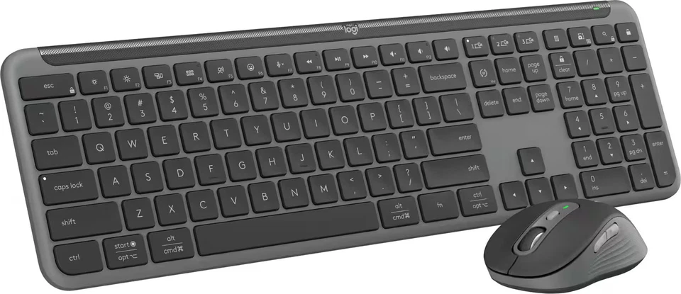 Logitech - MK955 Signature Slim Tamaño Completo Inalámbrico Teclado y Mouse Combo