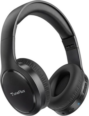TuneFlux Bluetooth Headphones,70H Playtime Bluetooth 6.0 Wireless Headphones,3 E