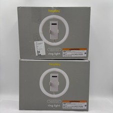 Heyday 10" Ring Light with Tripod and Remote Bluetooth Stone White Lot of 2 NEW