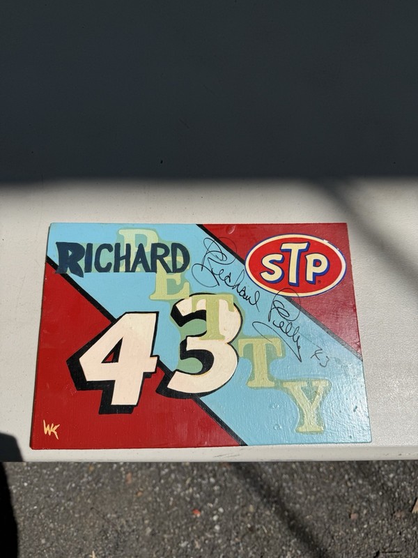 Richard Petty Homemade Wall Signed Signed By Richard  