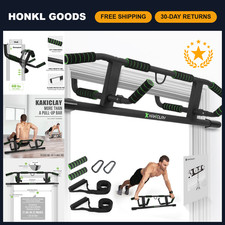 Multi-Grip Pull Up Bar with Smart Hooks - 2026 Upgrade, USA Patent, Warranty