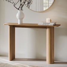 Oak Console Table with Fluted Legs - 120cm - Tate TAE001