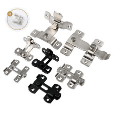 Stainless Steel Slide Latch Buckle Sliding Door Lock Locking Door Bolts  Screws