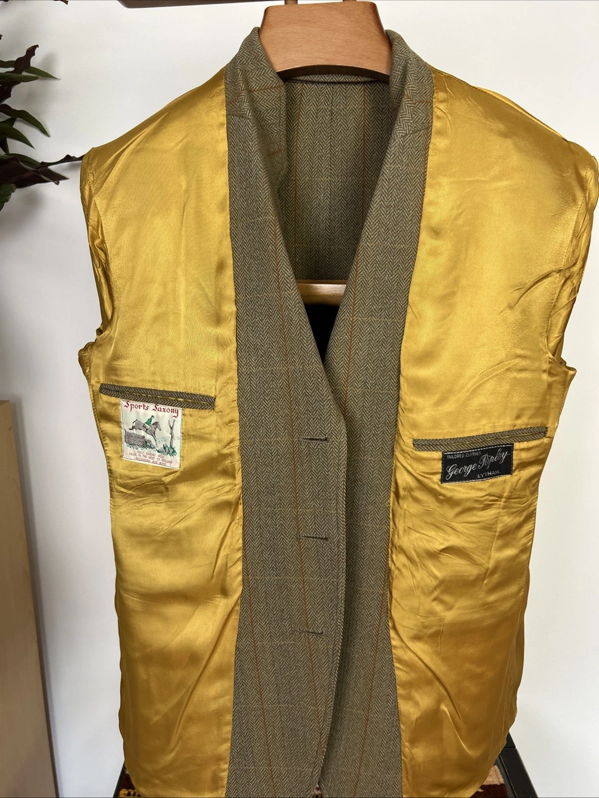 Sport Saxony Tweed Shooting Action Back HACKING Norfolk Blazer Jacket (42S) - product detail image 14