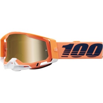 100% Racecraft 2 Coral Goggles (One Size Fits Most, Coral/Light Orange/Navy / Go