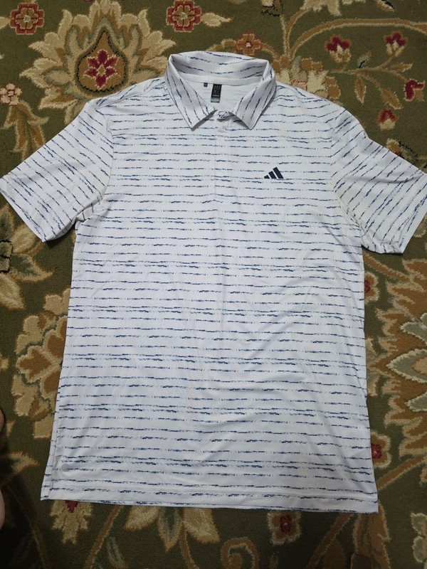 Mens Sz Small Adidas Logo Golf Polo LOOK!!