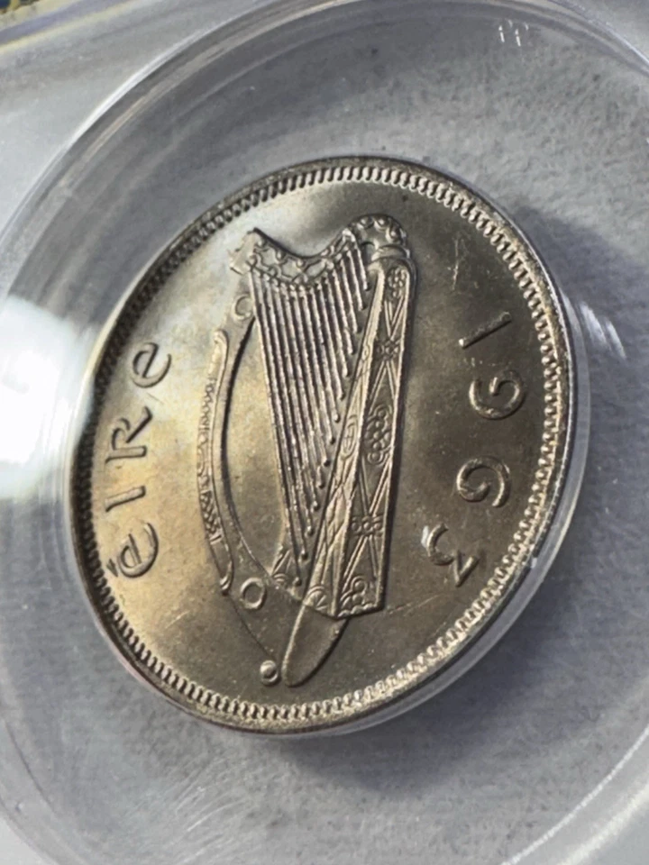 1963 Ireland 1 Florin Graded MS 66 by ANACS - Image 3 of 4