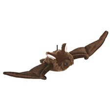 Mini juguete de peluche de murciélago flopsie de 8 pulgadas suave y tierno animal marrón para niños