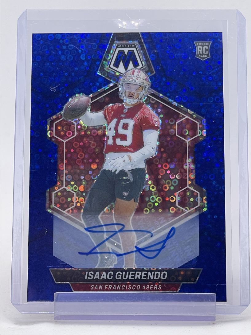 ISAAC GUERENDO 2024 MOSAIC ROOKIE AUTOGRAPH BLUE NO HUDDLE RC AUTO Q3152