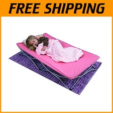 Mini Pink Travel Cot - Foldable, 48x26 Inch, 100 Polyester