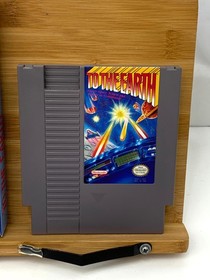 1989 Nintendo NES Game - To The Earth w/ Box Sleeve Manual Insert Foam Bag