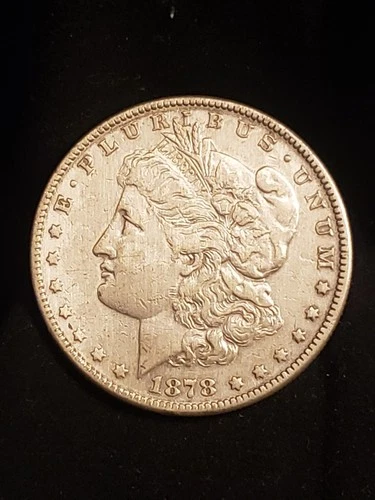 1878, 7 over 8 TF, Morgan Silver Dollar, VF, Very Nice Coin