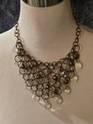 vintage Glam/runway Lucite Prism Chainmail Cascading Waterfall Choker/necklace — photo 3