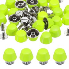 12mm Purse Handbag Feet, 25 Sets Round Flat Studs, Fluorescent Green