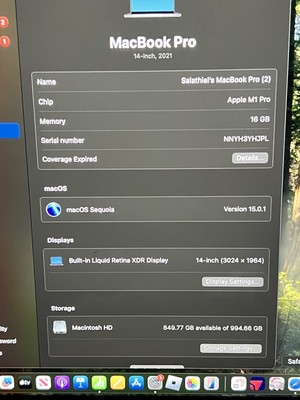 Apple MacBook Pro 14'' (1TB SSD, M1 Pro, 16GB) Laptop - Space Gray 