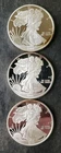 Lot of Three Sunshine Minting 1oz Silver Eagle Rounds