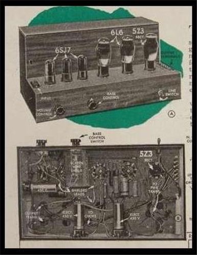 32 WATT Tube powered AMPLIFIER 1946 How-to build PLANS