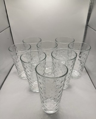 Libbey Vintage Optic Dot Drinking Glasses Set Of 8 Polka Dot Classic Quality