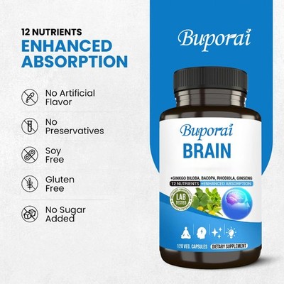 Brain Capsules - Contributes To Maintenance of Normal Brain Function - 120pcs