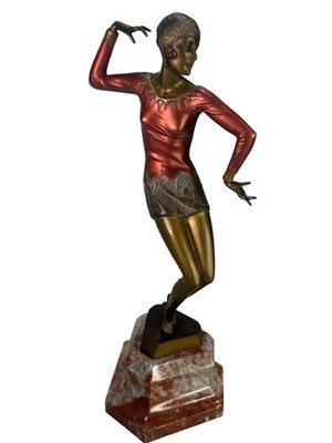 Ferdinand Preiss ''Charleston Dancer'' Art Deco Bronze Sculpture - Excellent