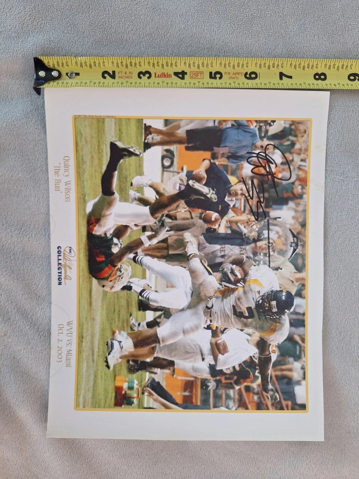 Póster conmemorativo de fútbol americano WVU Mountaineers Foto 2 de 4