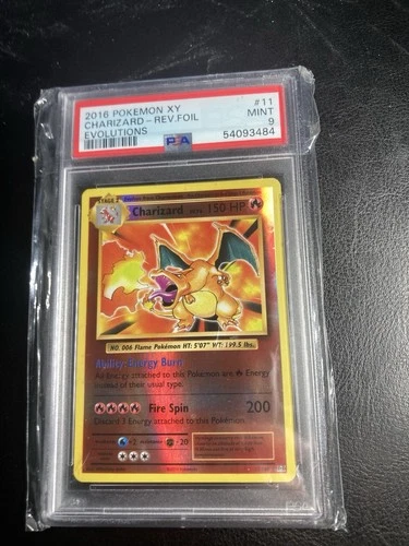 2016 Pokemon XY Charizard 11/108 Evolutions Reverse Holo Foil PSA 9