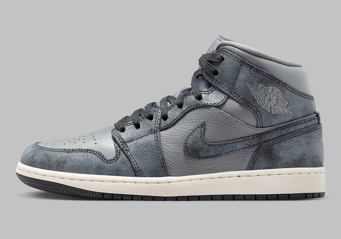 Женские кроссовки Nike Air Jordan 1 Mid SE Distressed Smoke Grey Off Noir FJ3448-001 sz 6