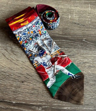 American Sports Baseball Multicolor Men's Neck Tie.