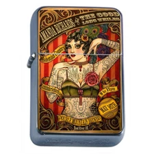 Vintage Freak Show Poster D11 Flip Top Oil Lighter Wind Resistant 