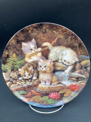 Placa coleccionista de gato Am Seerosenteich Bradex ~ - Imagen 3 de 7