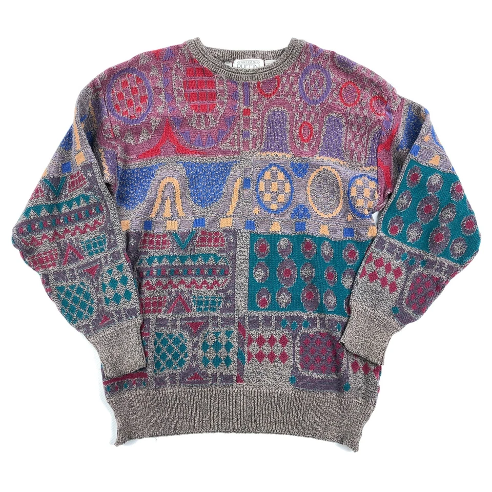 Suéter Geométrico De Colección Gianfranco Ruffini Hombres Mediano Adulto Cuello Redondo Foto 2 de 4