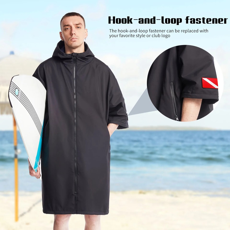 Short Sleeve Hooded Waterproof Cape Changing Cape Windproof Quick Dry