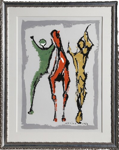 Marino Marini LE CHEVALIER 1955 Plate Signed Lithograph Horse