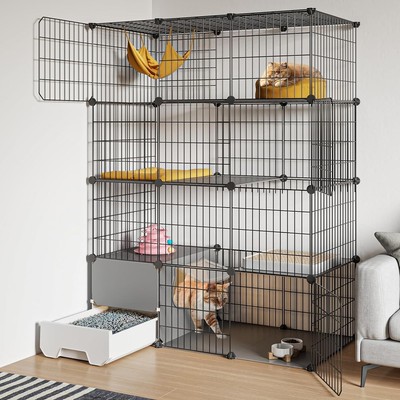 Oneluck Cat Cage with Litter x x