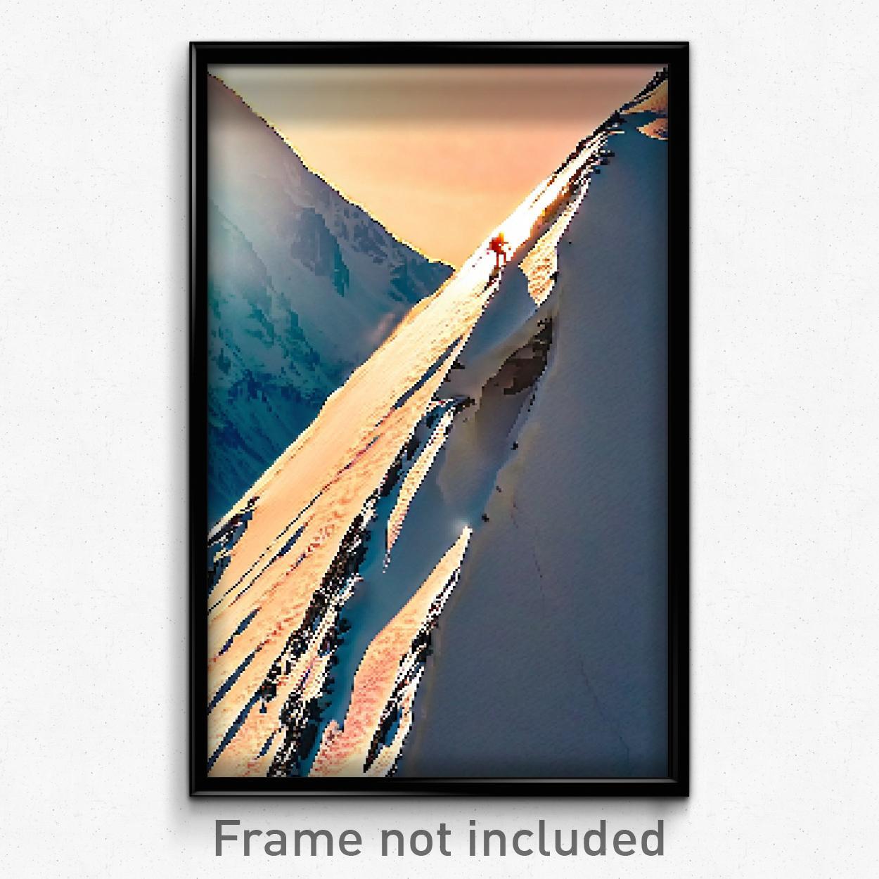 8-Bit Pixel Art Poster - Spectacular Summit Psychedelic Gamer Print