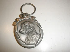 LABRADOR RETRIEVER LAB Flat 3-Dimensional Dog PEWTER KEYCHAIN Key Chain Ring Fob