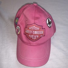 INFANT BABY GIRLS HARLEY DAVIDSON PINK EMBROIDERED B S BASEBALL CAP