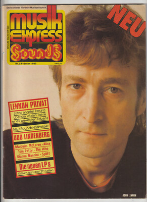   Musikexpress Sounds Nr.02/1983 Lennon Privat, Brisas | LINDENBERG | TOM PETTY