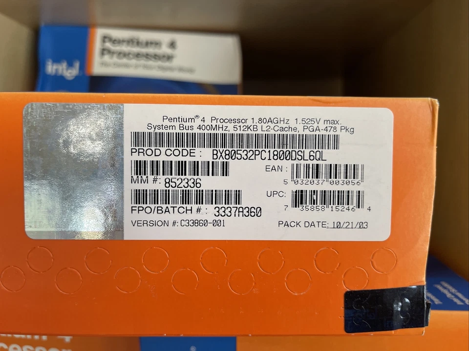 Intel Pentium 4 1.8GHz (BX80532PC1800DSL6QL) Processor Retail Box 400 MHz 512 MB - Image 3 of 4