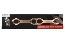 SCE 4111 SB Chevy, Pro Copper Embossed Header Gaskets, 1.740 in. Port, Pair