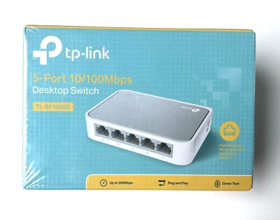 NEW SEALED TP-Link TL-SF1005D 5-Port 10/100Mbps Fast Ethernet Desktop Switch