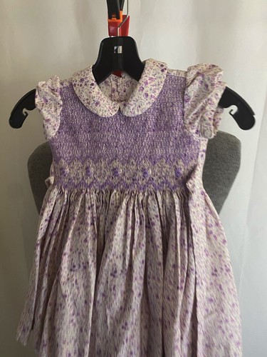GIRLS Canto E Magia Floral Stitched Dress Sz 2 Length 22 - Picture 3 of 10
