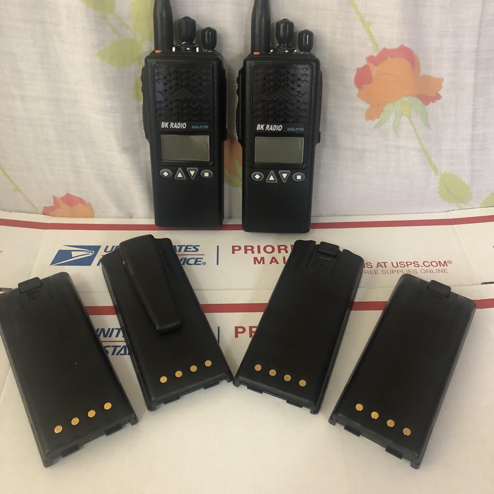 Lot of 2 Bendix King VHF Portable Radio BK KNGP150 Handheld Walkie