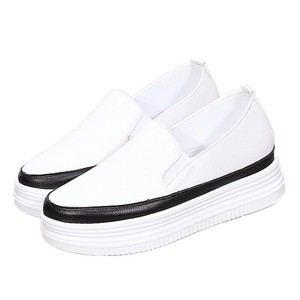 women's slip on summer loafers platform flat wedge casual shoes