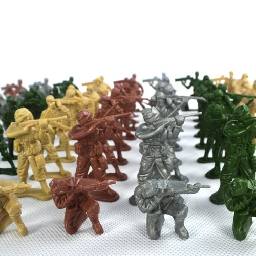 100x Militär Spielzeug 5 cm Soldaten Figuren - Picture 5 of 9