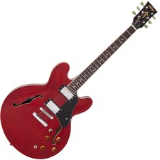 Vintage Vsa500cr Vsa500 Semi-hollow Guitar, Wilkinson Pickups, Cherry Red