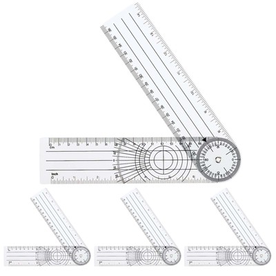 4 Pcs Plastic Goniometer 360° Quick Angle Protractor, 2mm Thicken Angle Finde...